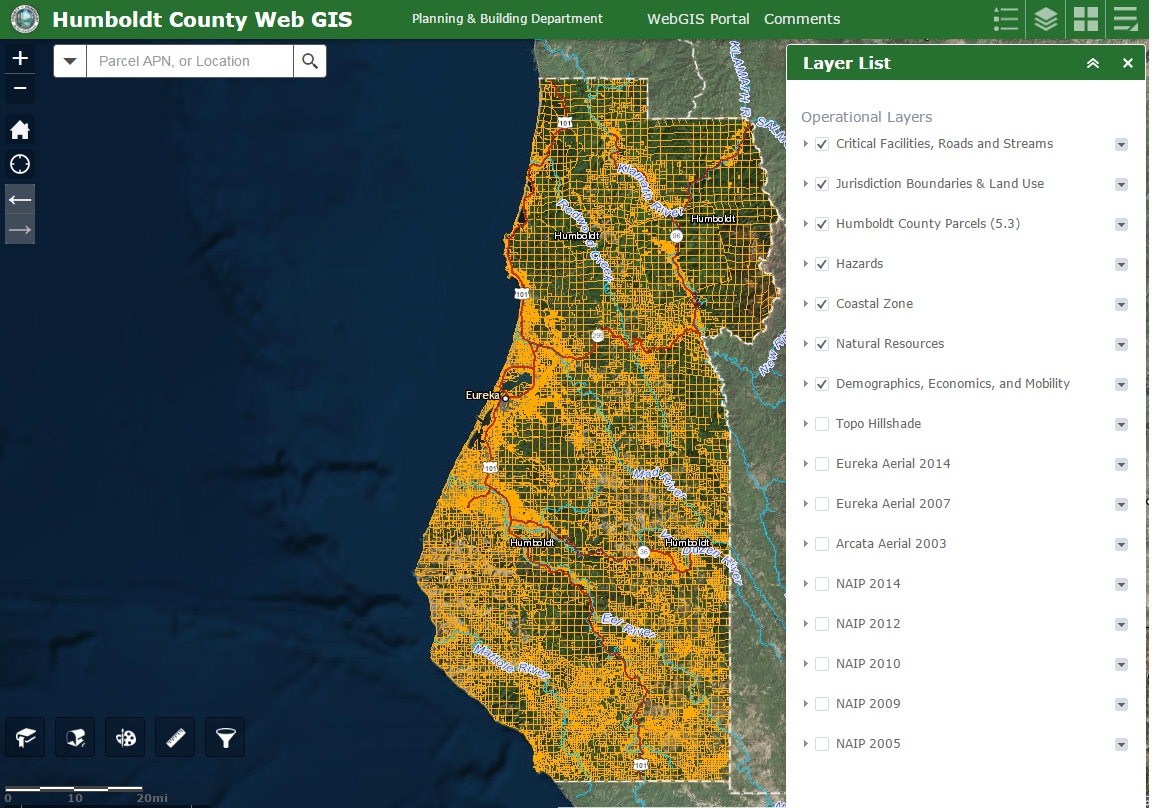 Screenshot of Web GIS 2.0